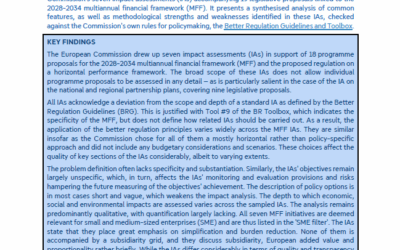 QFP 2028-2034. Análise da qualidade das avaliações de impacto da Comissão