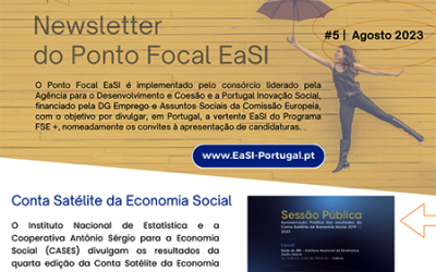Newsletter EaSI n.º 5 destaca consórcio FUSE e resultados da Conta Satélite da Economia Social