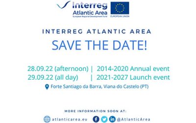 Interreg Espaço Atlântico com Evento Anual e lançamento do próximo Programa a 28 e 29 de setembro