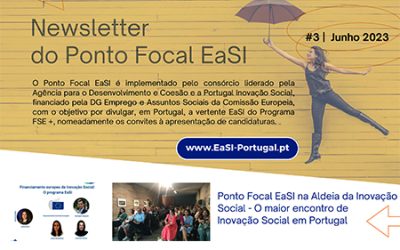 Newsletter Ponto Focal EaSI destaca participação na Aldeia da Inovação Social