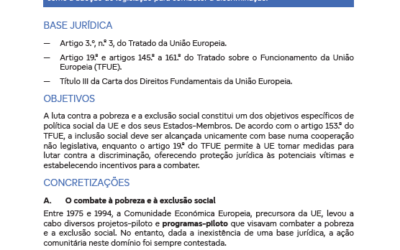 A luta contra a pobreza, a exclusão social e a discriminação
