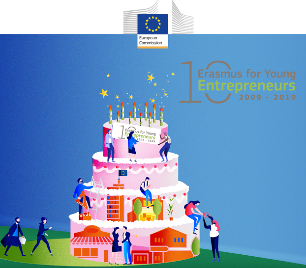 Imagem CE - Brochura 10 anos Erasmus para Jovens Empreendedores