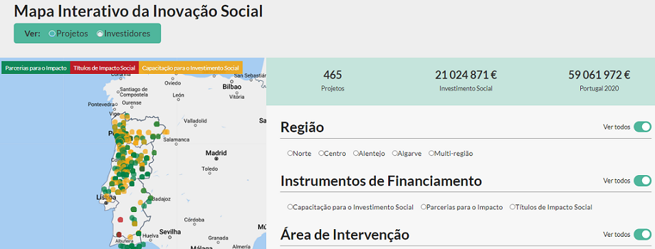 Imagem Mapa Interativo da Inovação Social - Projetos