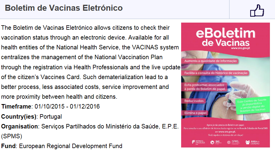 Imagem RegioStars 2019 - Boletim de Vacinas Eletrónico