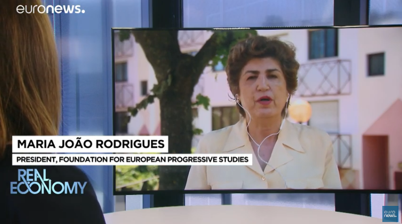 Imagem Euronews - Maria João Rodrigues