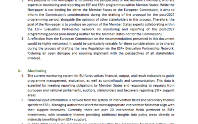 Opinion on post-2027 ESF+. Monitoring and reporting arrangements